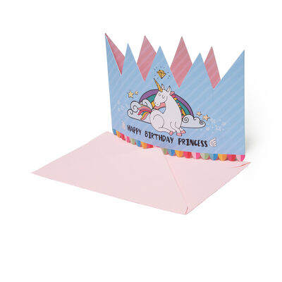 3D Greeting Card - Happy Birthday - Princess Crown