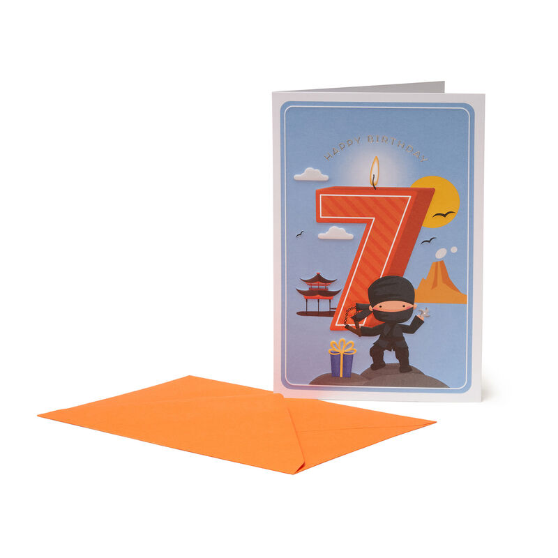 Greeting Card - Happy Birthday - Little Boys - 7 Years, , zoo