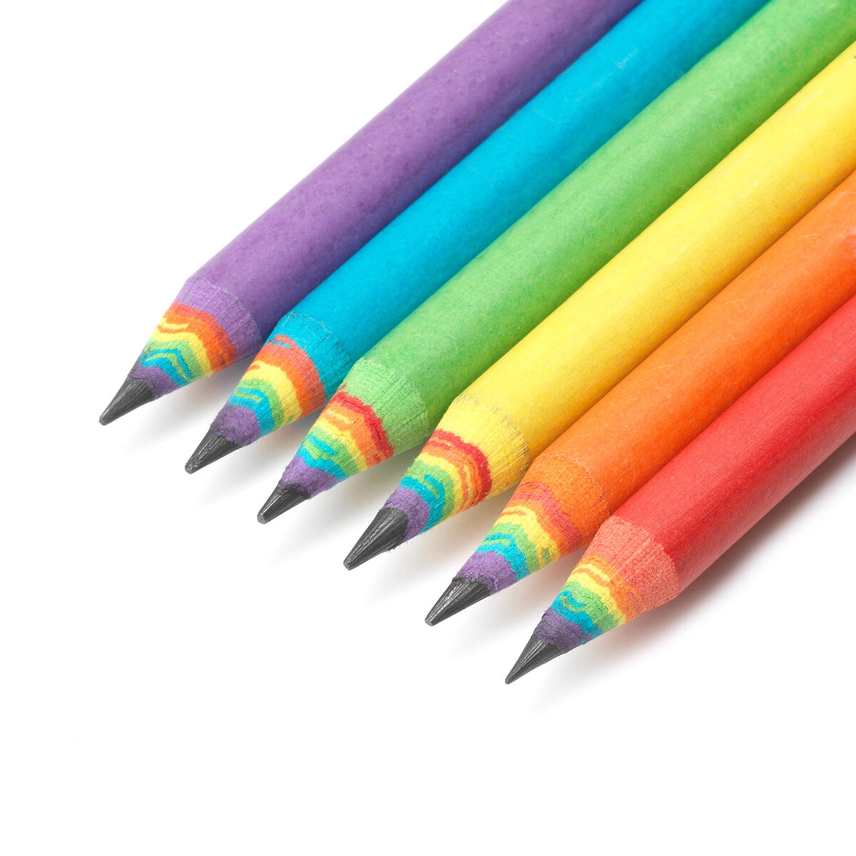 50 Crayons à Papier Courts HB - Bois Hexagonal - Pour École, Bureau, Dessin