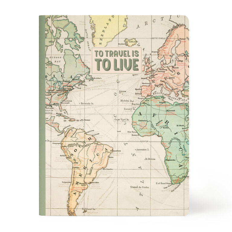 Cahier Ligné B5 à Couverture Rigide Illustrée - Travel Map Cahier Ligné B5 à Couverture Rigide Illustrée - Travel Map
