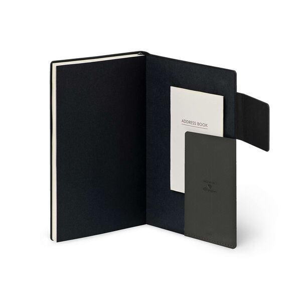 Terminplaner für 12 Monate Wochenübersicht Medium mit Notizbuch 2027 - Black Suit