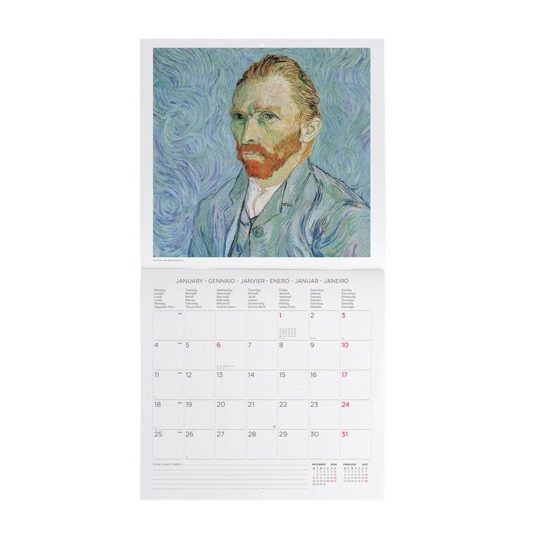 Calendario da Parete 2027 - 30 x 29 cm - Vincent Van Gogh Calendario da Parete 2027 - 30 x 29 cm - Vincent Van Gogh