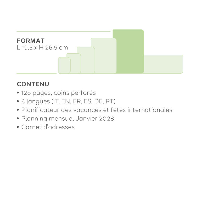 Agenda 12 Mois Semainier Format Maxi 2027 - Deep Teal Agenda 12 Mois Semainier Format Maxi 2027 - Deep Teal