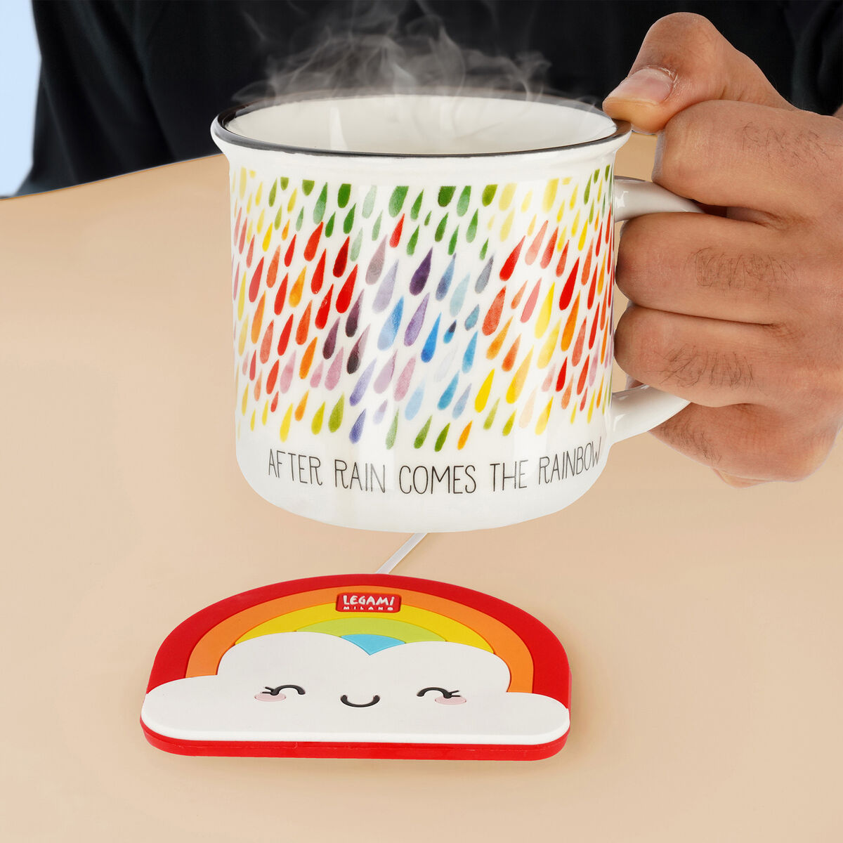 Chauffe-tasse USB Legami Panda - Garde Café Chaud 9.2x9.7cm - Alimentation USB