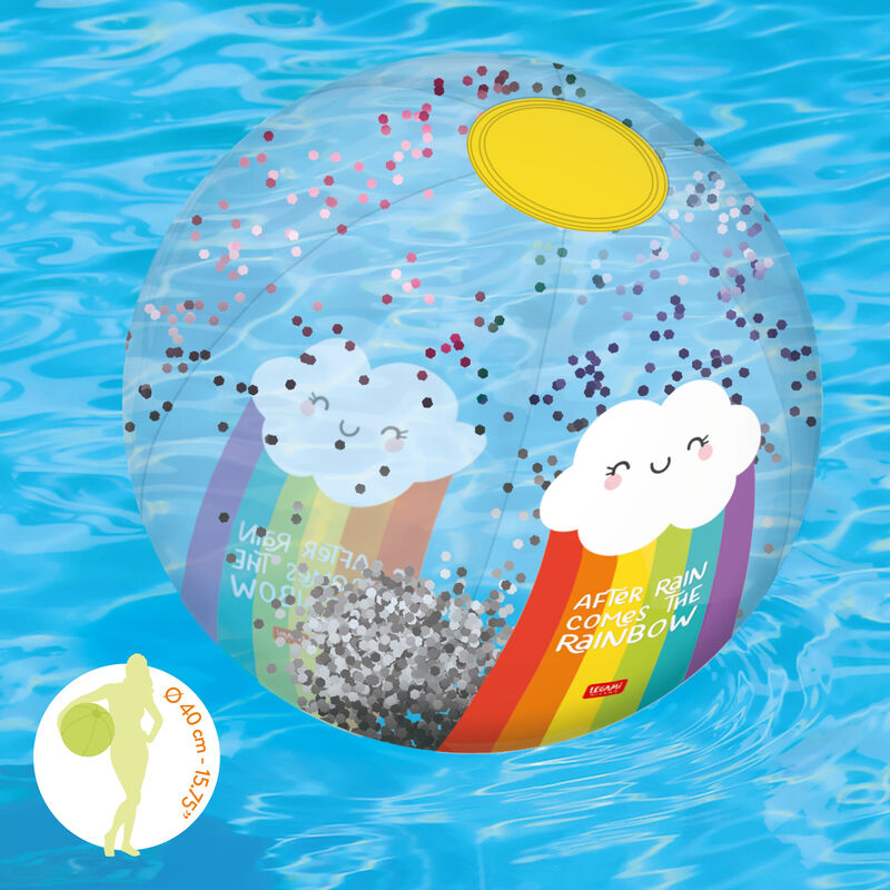 Ballon de Plage Gonflable - Good Vibes RAINBOW