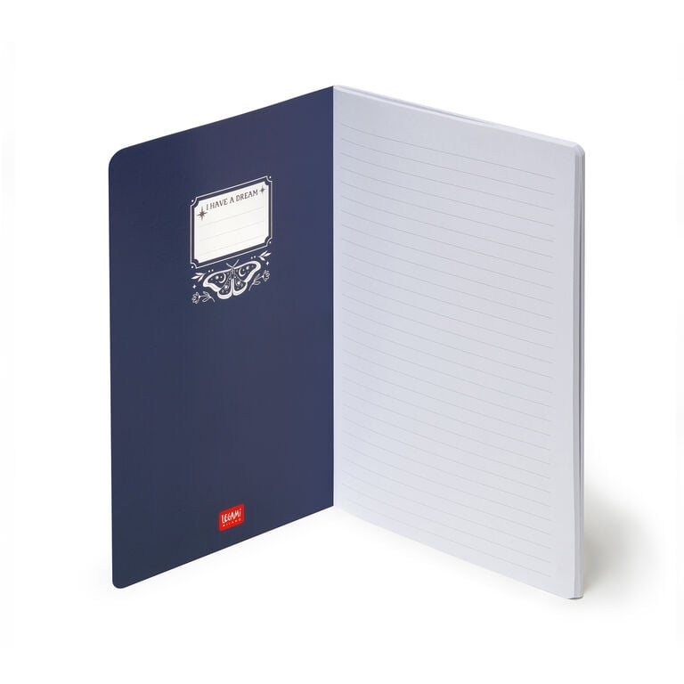 A5 Lined Notebook with Illustrated Hard Cover - Moth A5 Lined Notebook with Illustrated Hard Cover - Moth