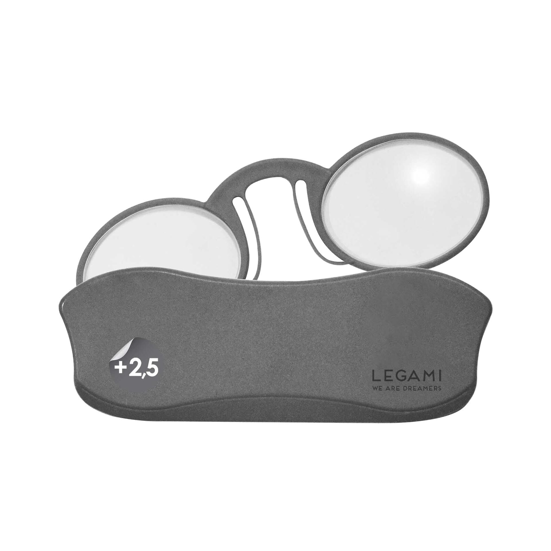 Occhiali da Lettura Pince-Nez Diottrie +2.5 GREY | Legami.com