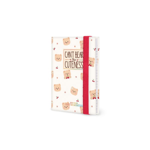 Agenda 12 Mesi Settimanale Fotografica  Mini 2027 - Teddy Bear White