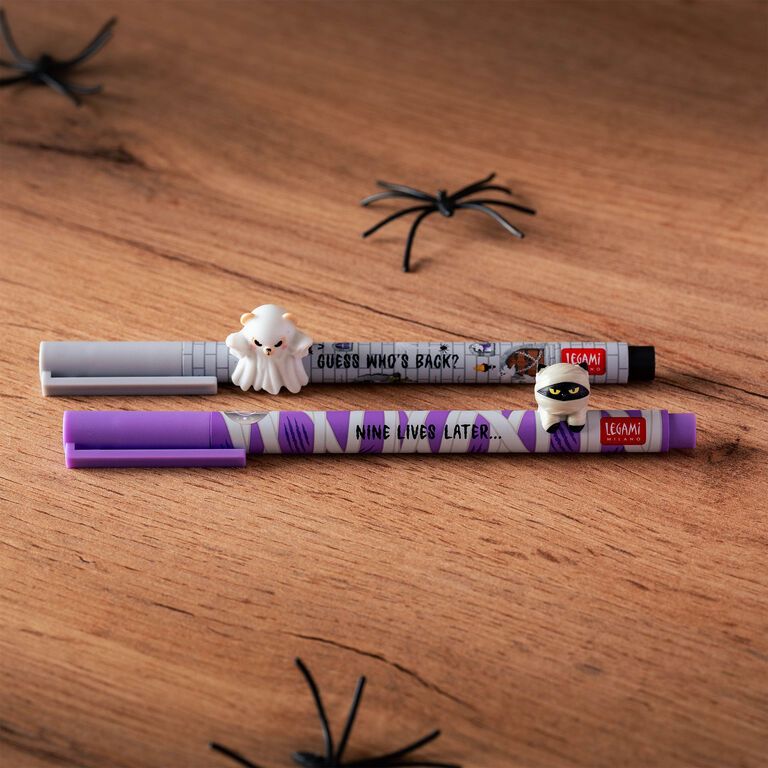 Set de 2 Bolígrafos Gel con Animal Decorativo - Lovely Friends - Spooky Party