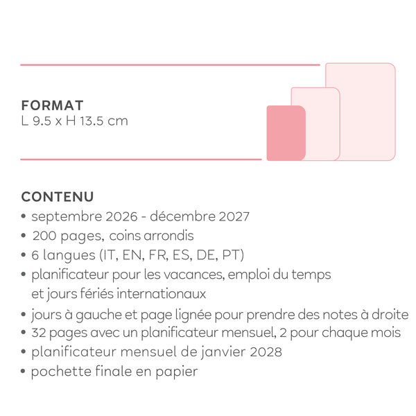 Agenda 2026/2027 Semainier Photographique 16 Mois - Bee - Small Avec Section pour Notes
