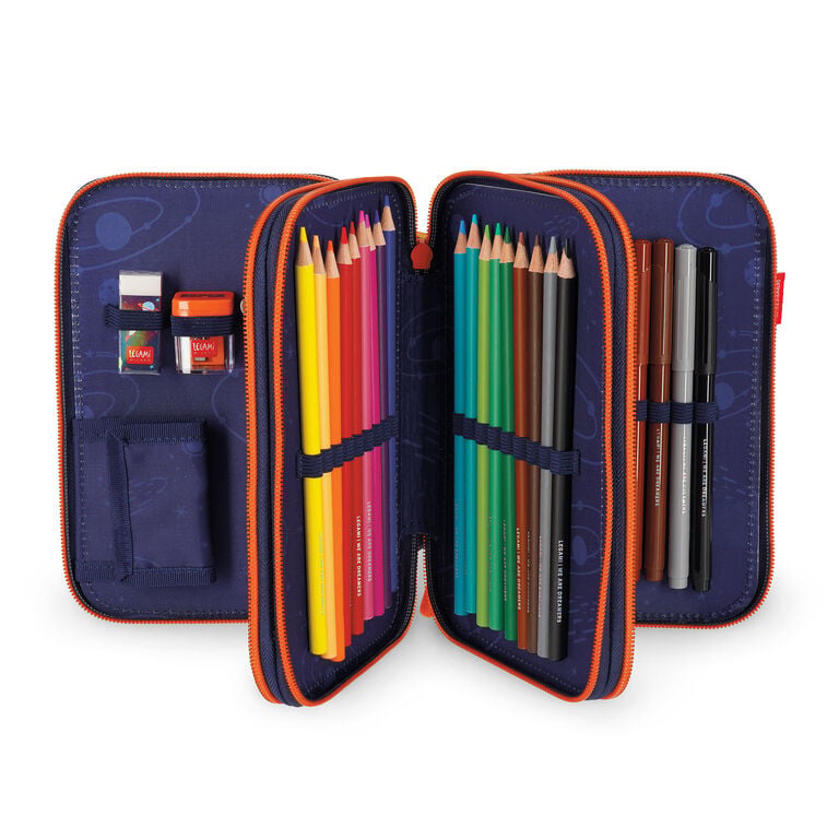 Astuccio 3 Scomparti - Space + 2 Penne Cancellabili Astuccio 3 Scomparti - Space + 2 Penne Cancellabili