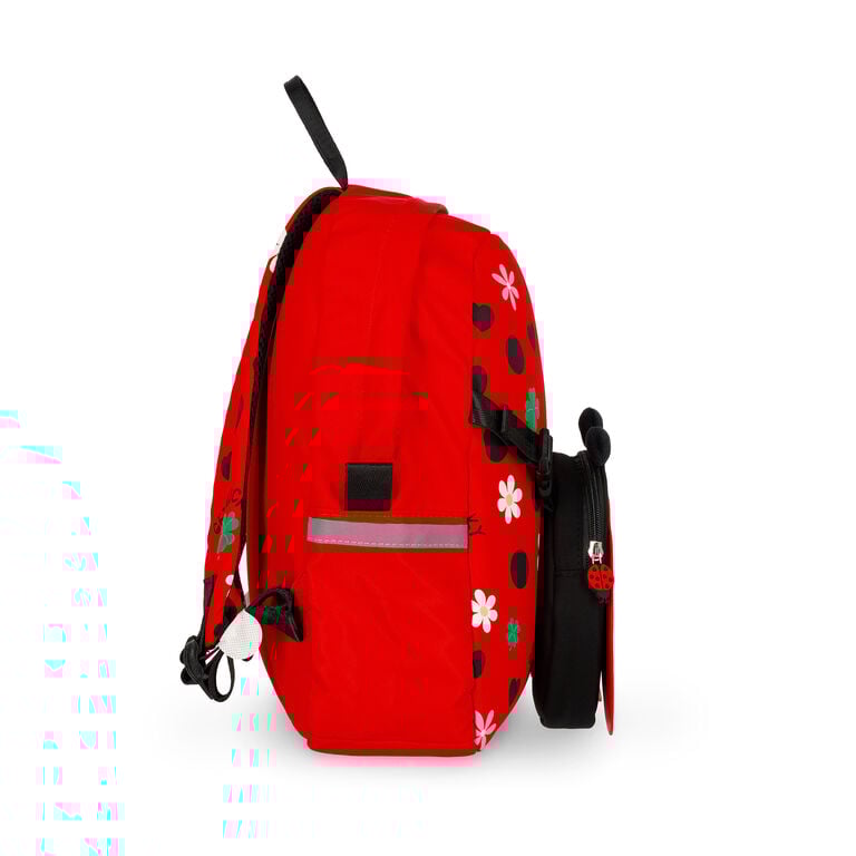 2-in-1 Ladybug Backpack with Removable Front Pocket - So Cute!