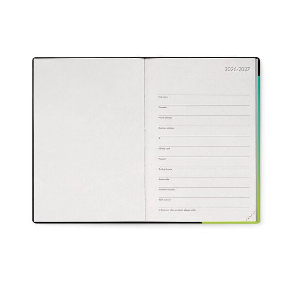 Agenda Semanal 2026/2027 16 Meses - Shades of Green - Medium