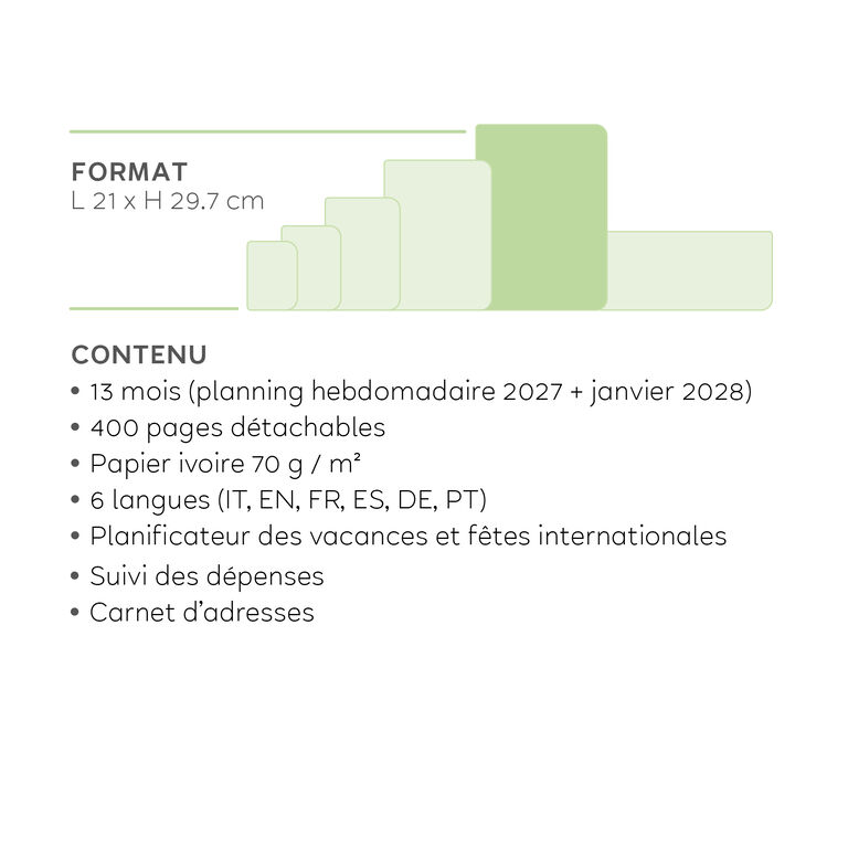 Agenda 13 Mois Journalier Format Maxi 2027 - Sunset Vibes