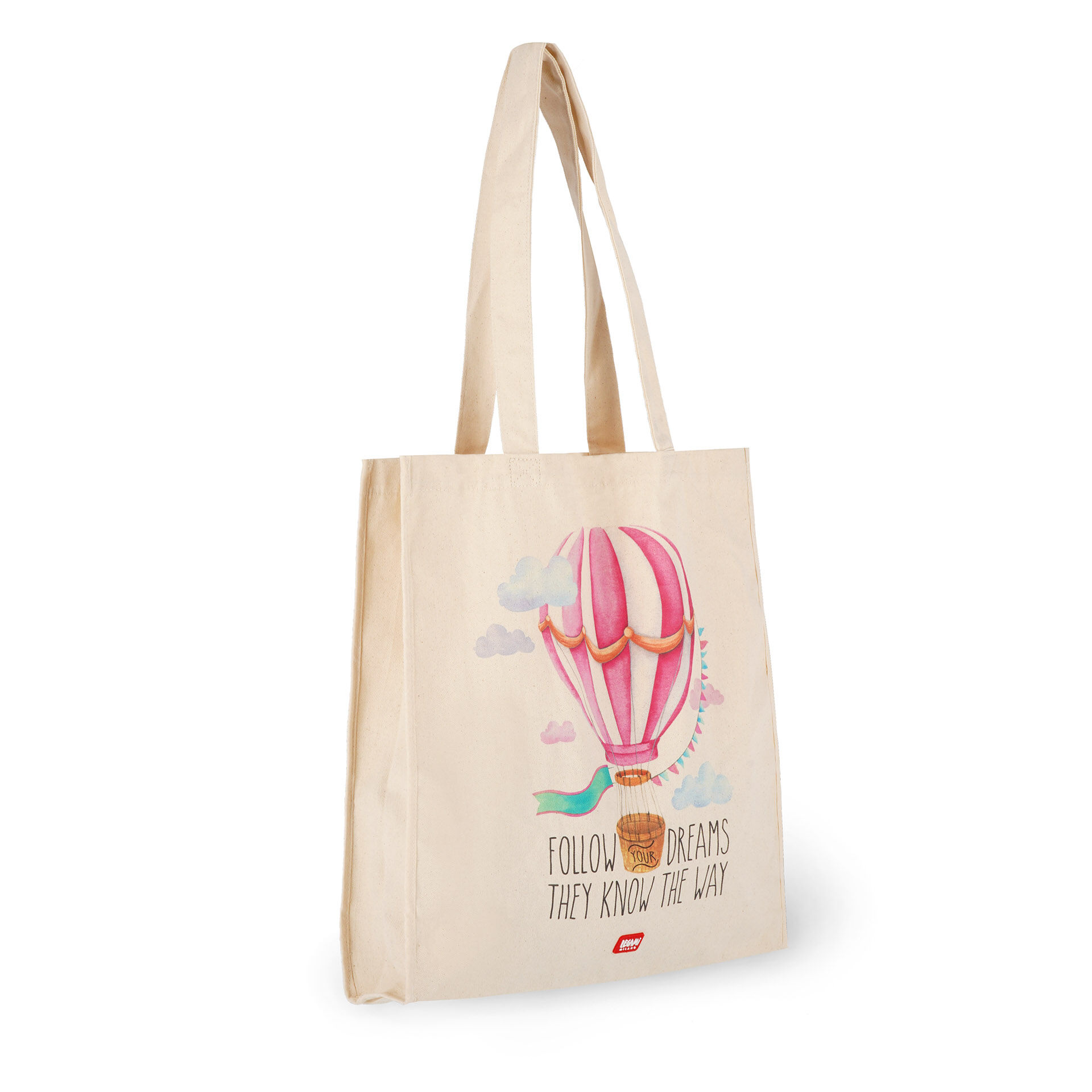 Borsa in Canvas di cotone con grafica a Fiori – L