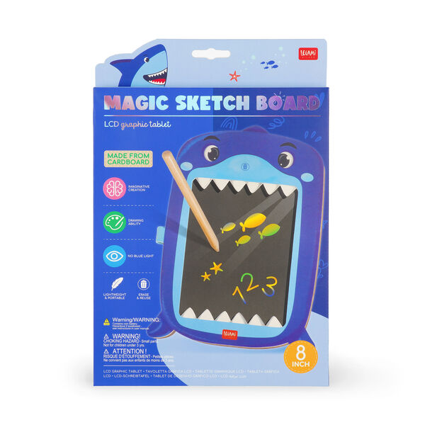 Shark Portable LCD Drawing Board in Cardboard - Magic Sketch Board Shark Portable LCD Drawing Board in Cardboard - Magic Sketch Board