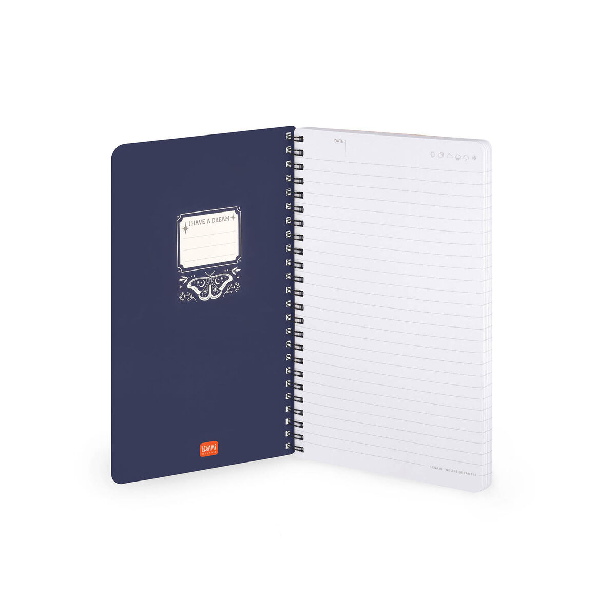 Lined Spiral Notebook - A5 Sheet - Large MOTH | Legami.com