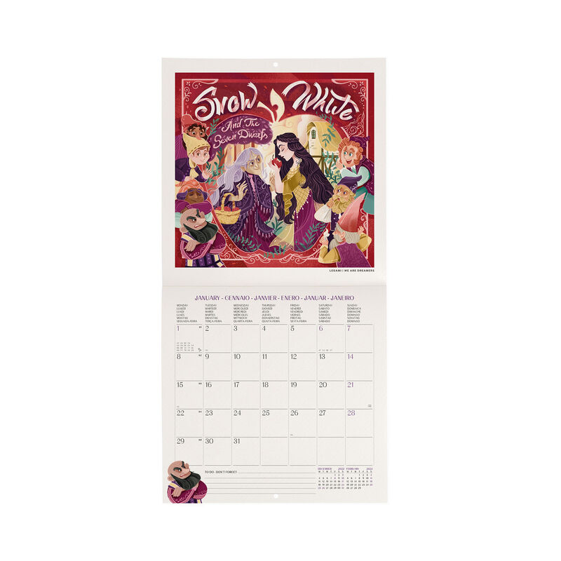 Wall Calendar 2024 - 18 x 18 Cm ONCE UPON A TIME 
