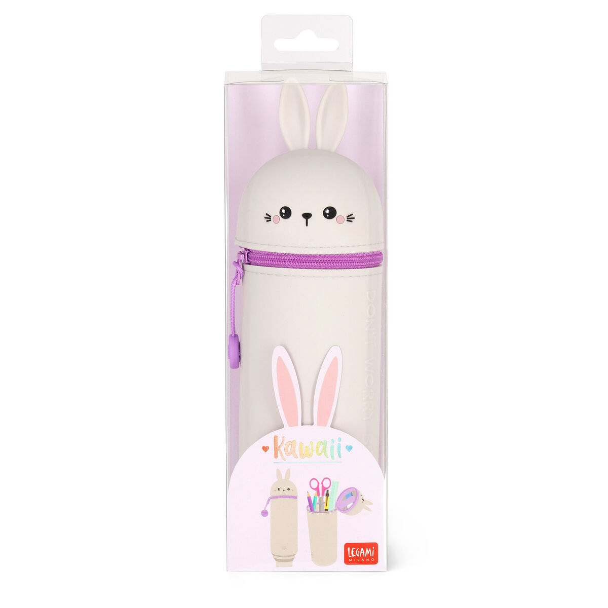 Astuccio 2-in-1 in Silicone Bunny "Don't Worry Be Hoppy