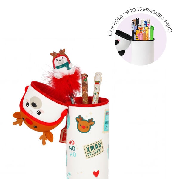 Astuccio di Natale 2 in 1 in Silicone Polar Bear - Kawaii