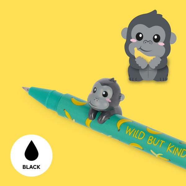 Penna con Animaletto Decorativo Gorilla "Wild but Kind" - Lovely Friends