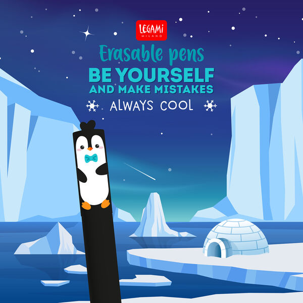 Penna Gel Cancellabile Penguin "Always Cool" - Erasable Pen