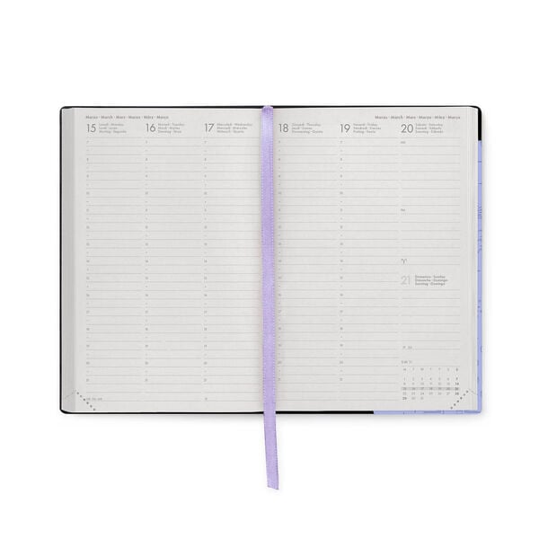Agenda Semanal 2026/2027 16 Meses - Cosmic Lilac - Medium