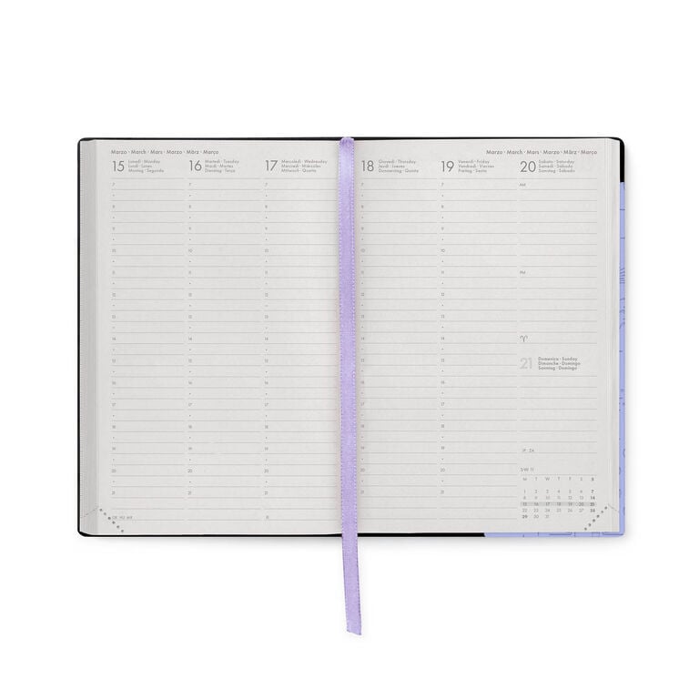 16-Month Medium Weekly Diary for 2026/2027 - Cosmic Lilac