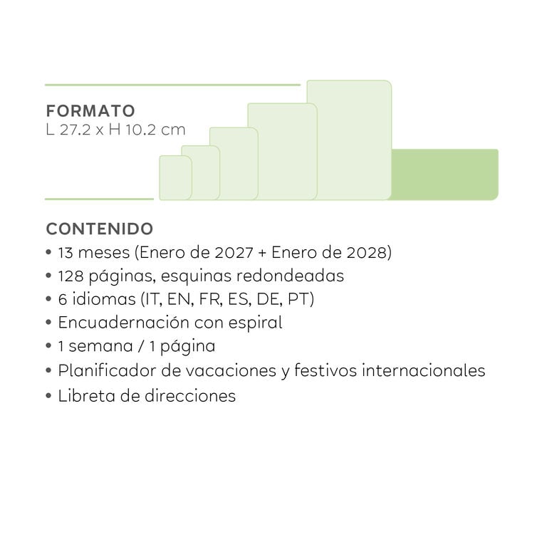 Agenda de Escritorio de 13 Meses Desk Planner 2027 - Raspberry Jam