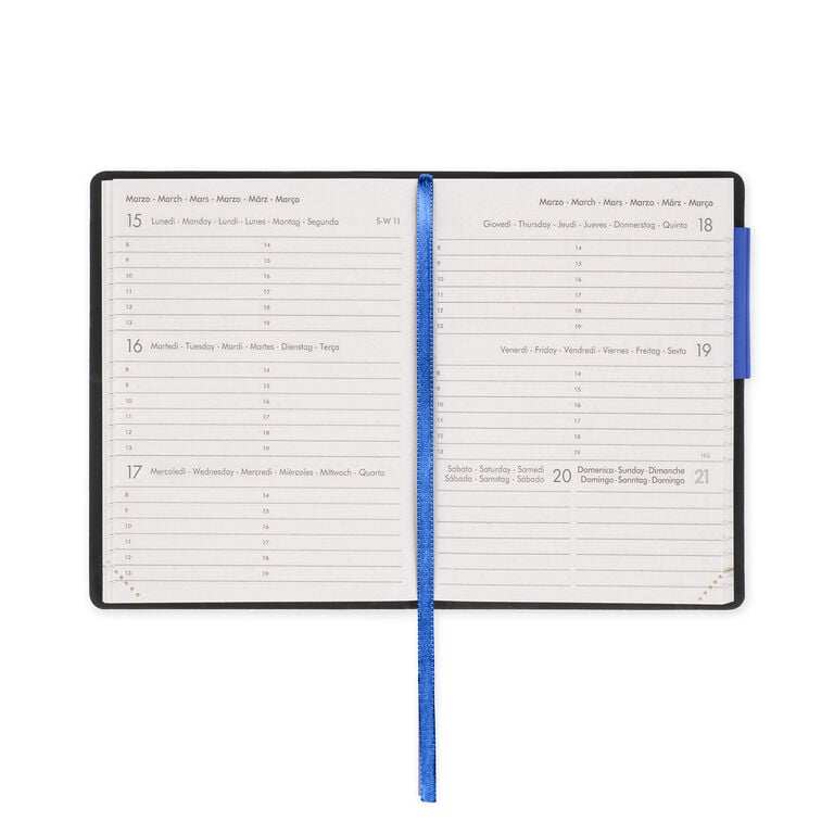 12-Month Mini Weekly Diary 2027 - Eclectic Blue