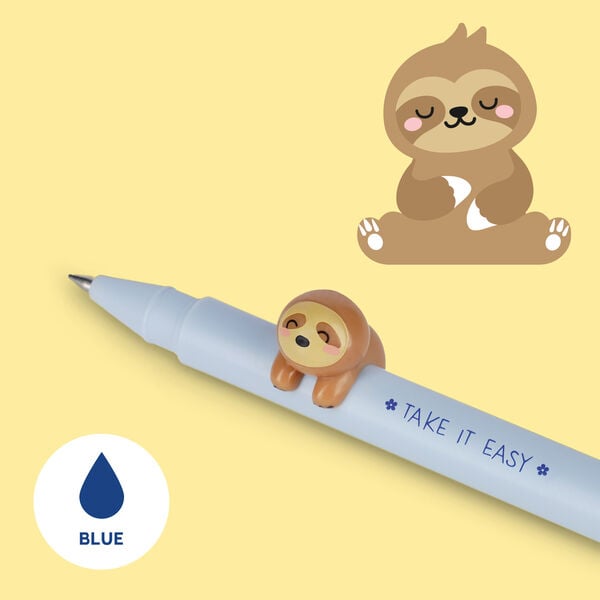 Penna Gel con Animaletto Decorativo Sloth "Take it easy" - Lovely Friends Penna Gel con Animaletto Decorativo Sloth "Take it easy" - Lovely Friends