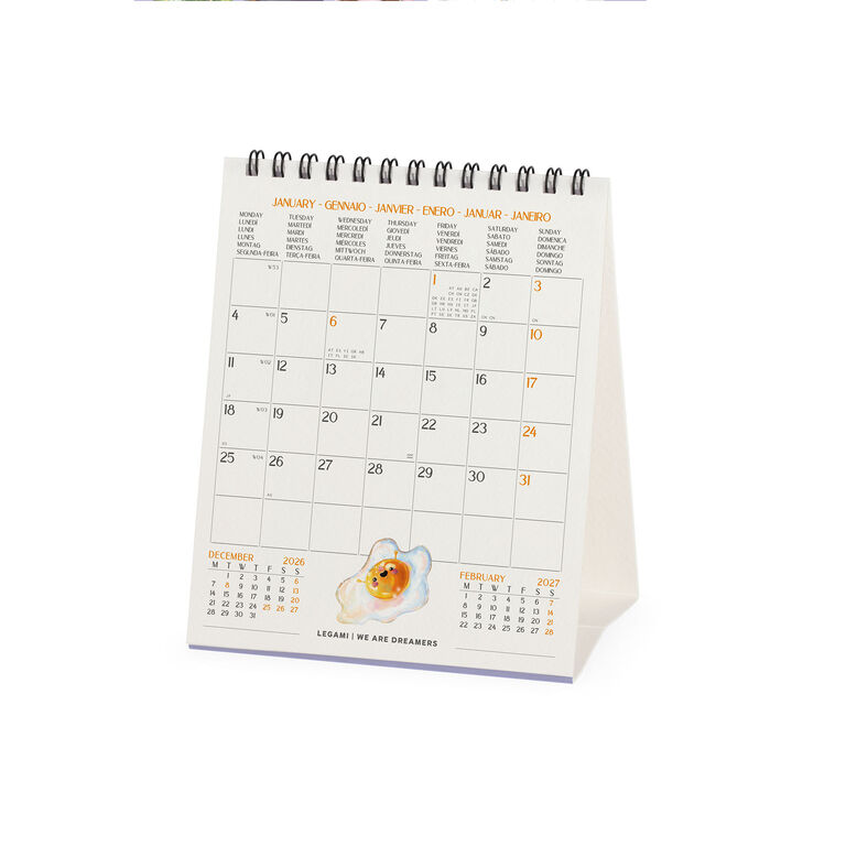 Calendario da Tavolo 2027 - 12 x 14,5 cm - Good Vibes Only Calendario da Tavolo 2027 - 12 x 14,5 cm - Good Vibes Only