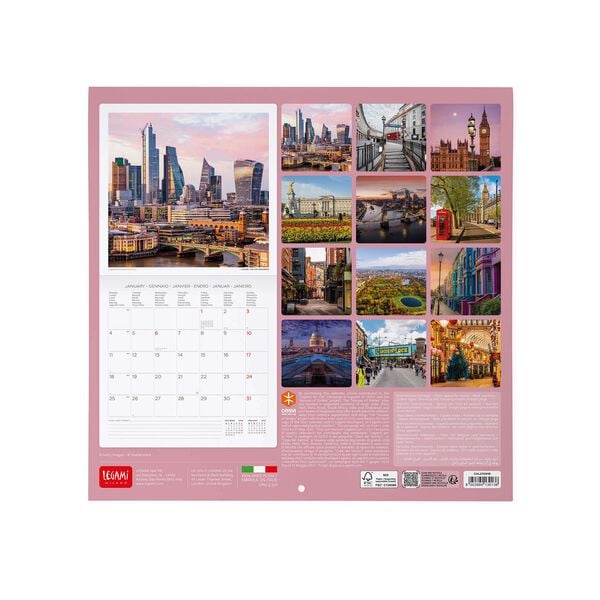 Calendario da Parete 2027 - 30 x 29 cm - London
