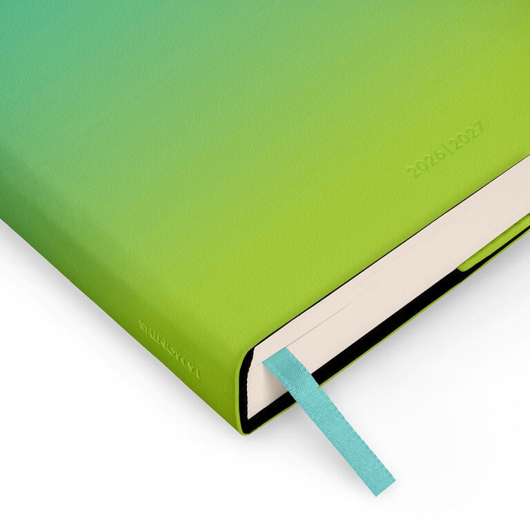 16-Month Medium Daily Diary for 2026/2027 - Shades of Green