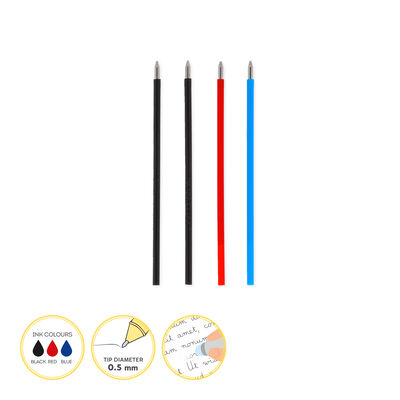 Set di 4 Refill per Penna Gel Cancellabile 3 Colori