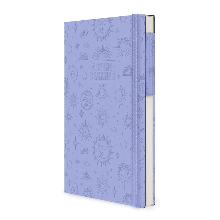 12-Month Large Daily Diary 2027 - Cosmic Lilac