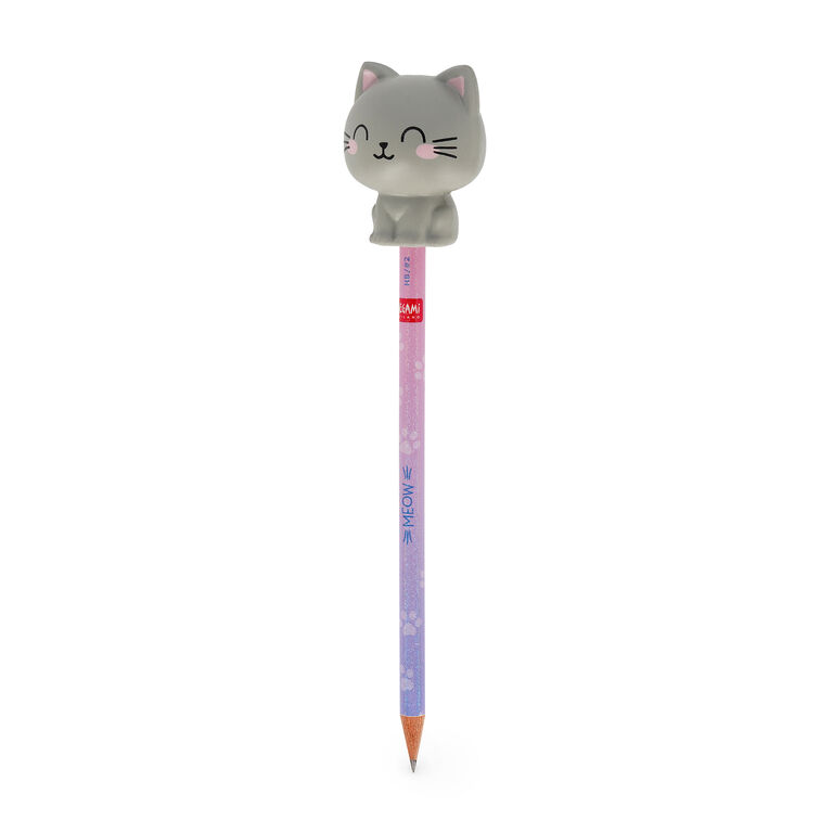 Pencil with Squishy Kitty "Be Curious" - Squeezies Pencil with Squishy Kitty "Be Curious" - Squeezies