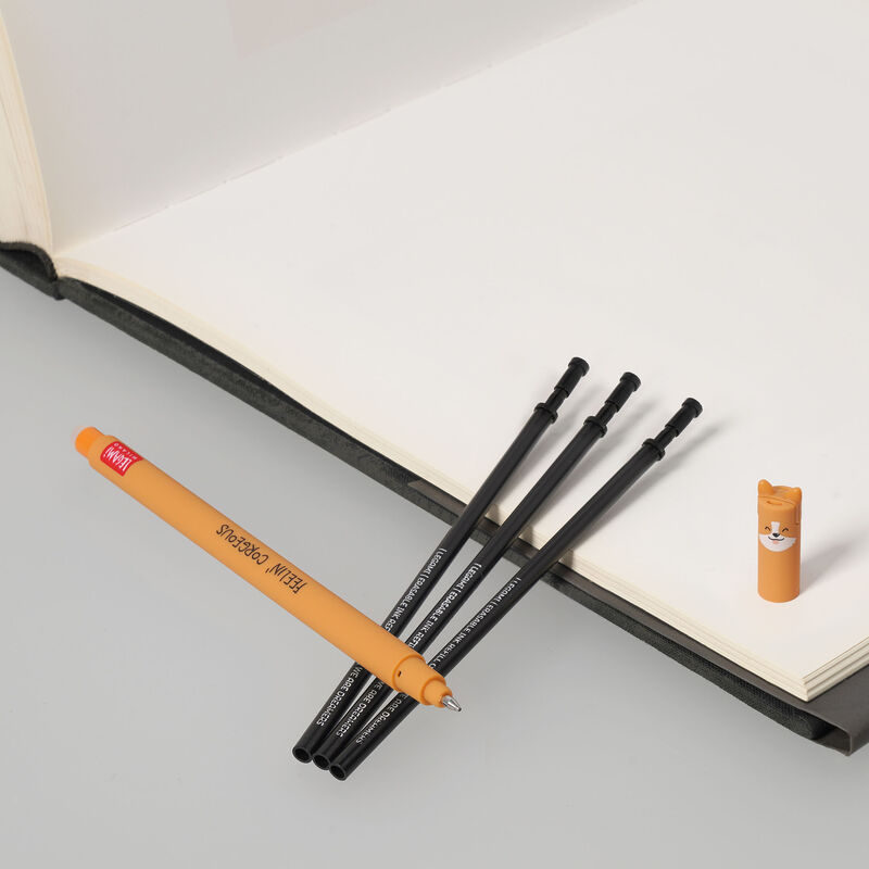 Corgi Erasable Pen Set with Black Refill, , zoo
