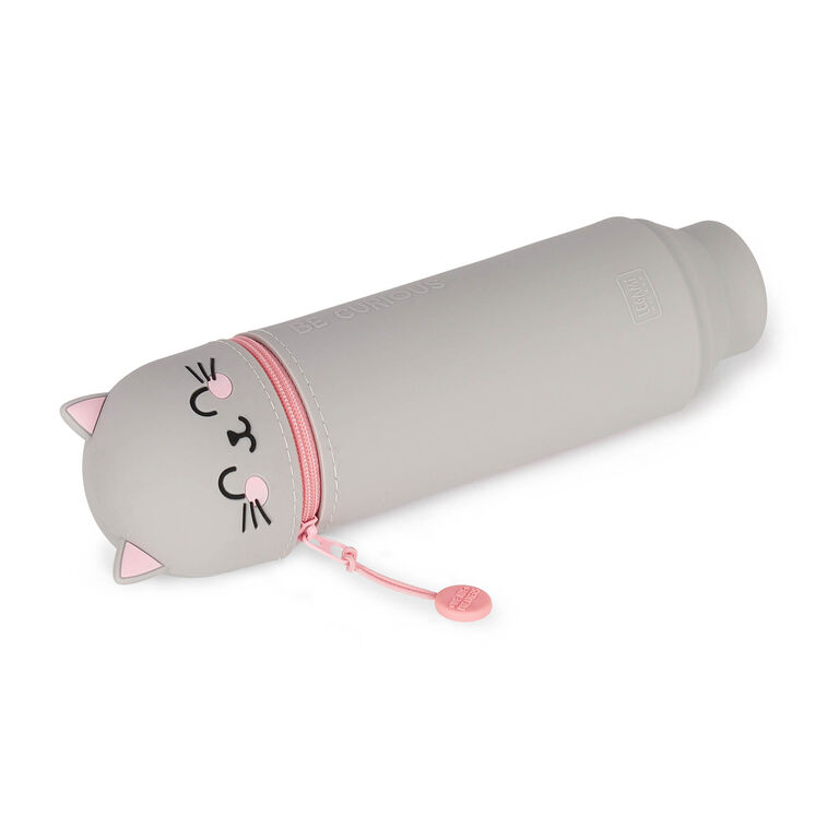 Kitty "Be Curious" 2-in-1 Silicone Pencil Case