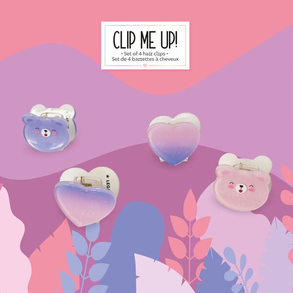 Set of 4 Teddy Mini Hair Clips - Clip me up!