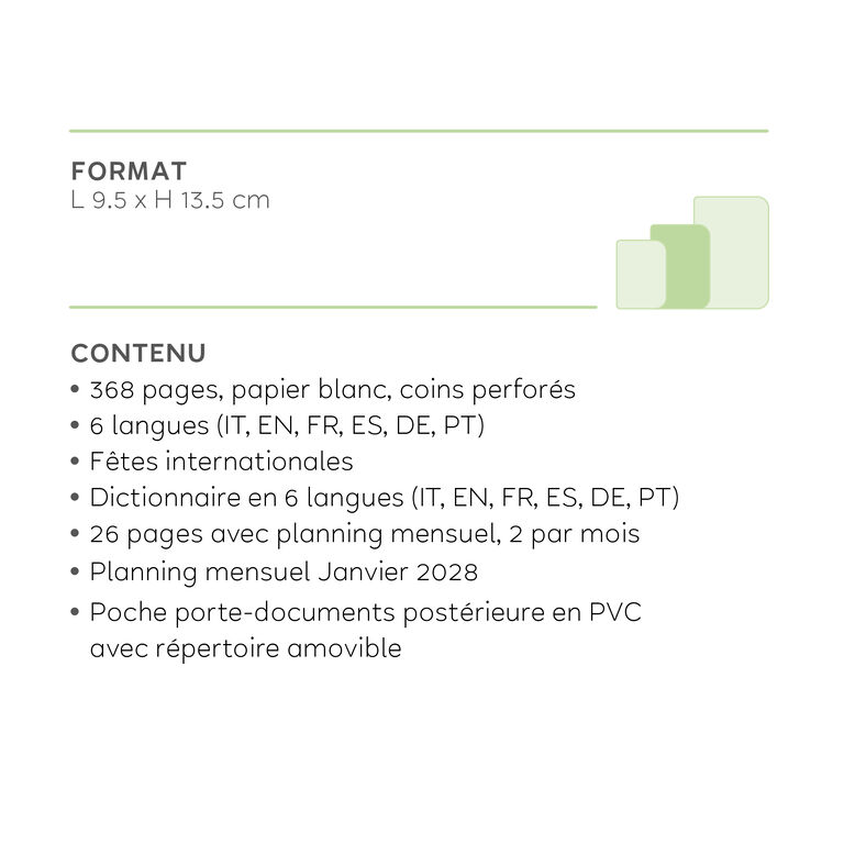 Agenda 12 Mois Journalier Photographique Small 2027 - Croissant Agenda 12 Mois Journalier Photographique Small 2027 - Croissant