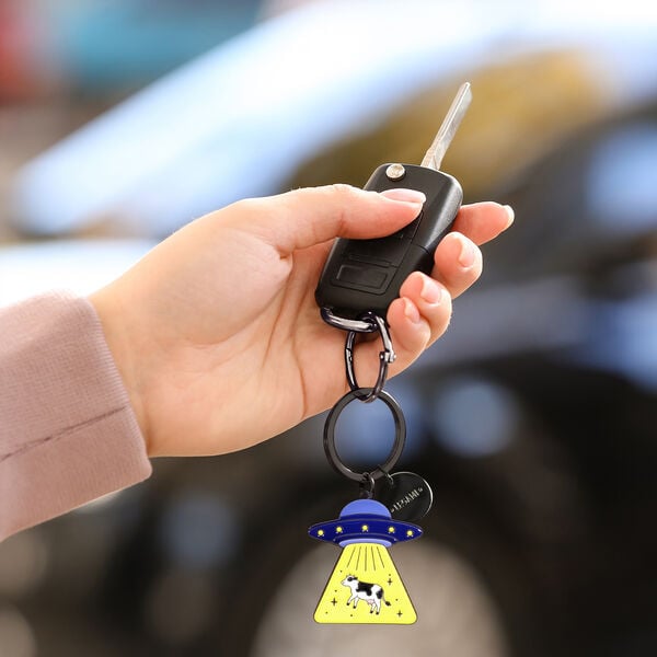 Enamel Key Chain - Space - What a Key Ring!