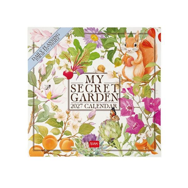 Calendario da Parete 2027 - 30 x 29 cm - My Secret Garden