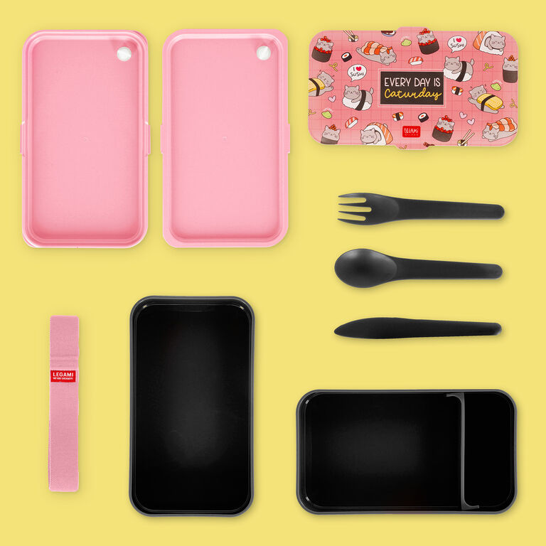 1200 ml Lunch Box - Sushi Cat - Lunch Box