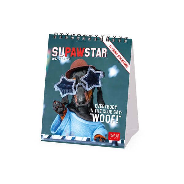 Calendario da Tavolo 2027 - 12 x 14,5 cm - Supawstar