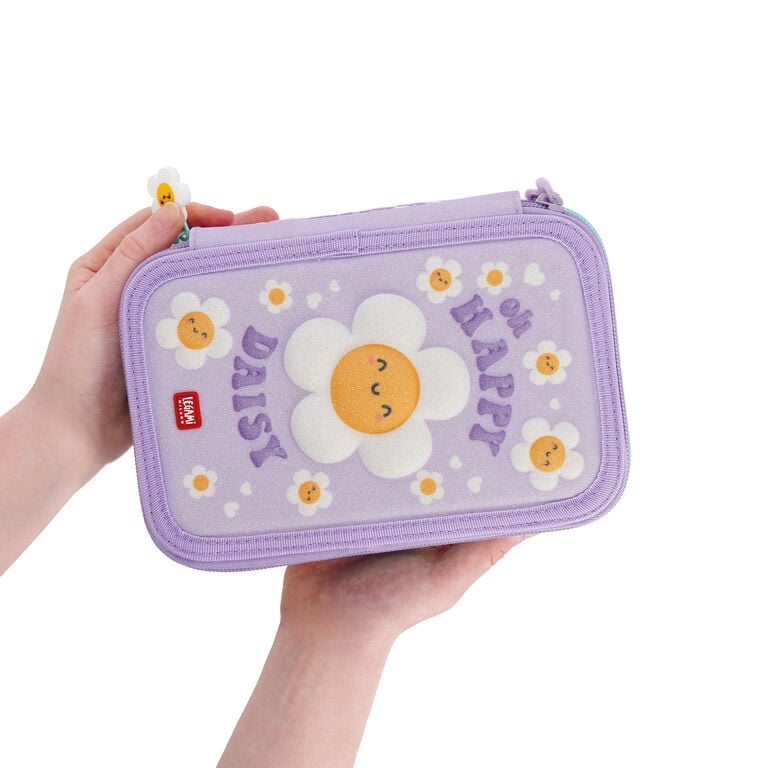 Astuccio 3 Scomparti - Daisy + 2 Penne Cancellabili Astuccio 3 Scomparti - Daisy + 2 Penne Cancellabili