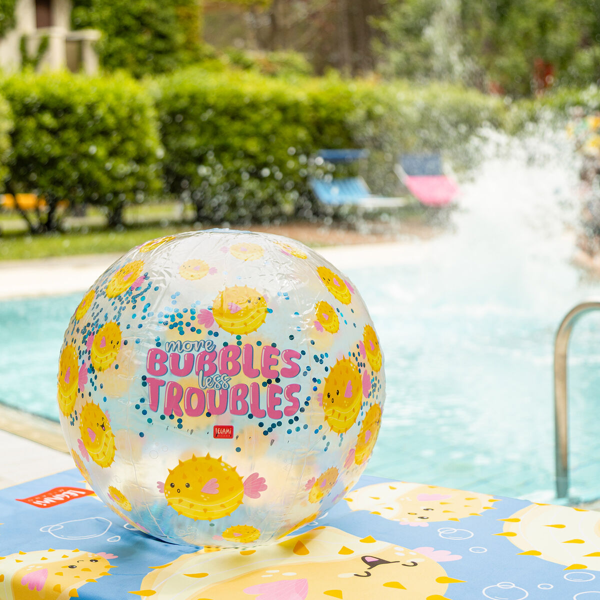 Pufferfish Inflatable Beach Ball Glitter Beach Ball