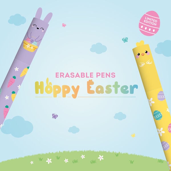 Set of 2 Erasable Gel Pens - Hoppy Easter Set of 2 Erasable Gel Pens - Hoppy Easter