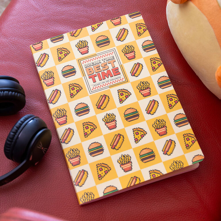 Exercise Book - A4 Notebook - 8 mm Ruled - Food Pixel Exercise Book - A4 Notebook - 8 mm Ruled - Food Pixel