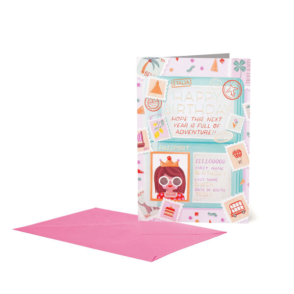 Birthday Card - Large - Greeting Card - Passport Birthday Card - Large - Greeting Card - Passport